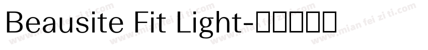 Beausite Fit Light字体转换